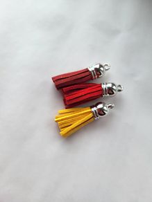 Faux leather tassel for making jewelry and other crafts 3pcs NEW