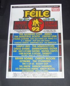 Feile Festival Ireland 1992 Concert Poster Repro (The Third Trip To Tipp)