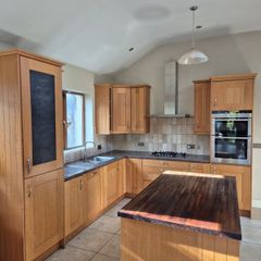 Kitchen - Oak doors with Panga Panga worktop
