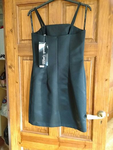 Black Frank Lynam dress with white detail Size 10 NEW
