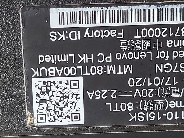 Lenovo  V110-15ISK, Model 80TL, 15.6 inch Laptop, Intel Core i3-6006U CPU, 2.00GHz, windows 10, 4GB Ram, 675GB HDD, Microsoft Edge, Chrome