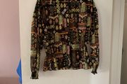 Metallic patterned blouse