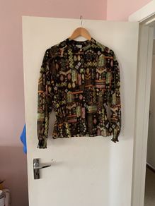 Metallic patterned blouse