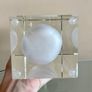Rosenthal Studio Line Crystal Glass Block Vase, Vintage German Image 10