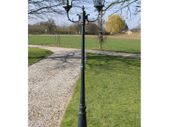 Garden Light Post 2-arms 230 cm Dark Green/Black Aluminium