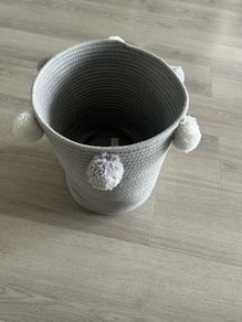 Grey and white basket