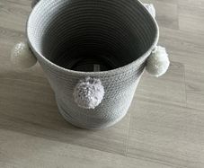Grey and white basket