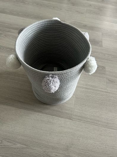 Grey and white basket