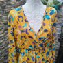 Boohoo Plus size mustard yellow midi with purple and blue print uk 18 Image 3