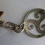 Vintage sterling silver 925 Irish Celtic Knot Clover Pendant And Chain L-17"  4,90g Image 8