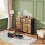 Chest of Drawers for Bedroom with 7 Drawers, Fabric Storage Drawer, Tall Brown Hallway Storage Unit Image 9