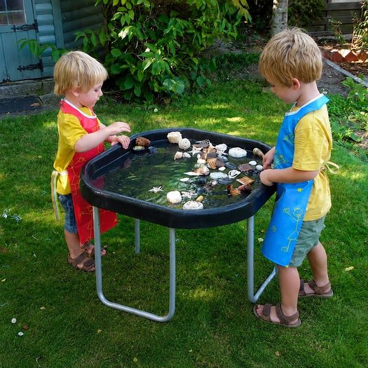 Original Tuff Tray Black with Removable Height-Adjustable Foldable Stand
