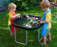 Original Tuff Tray Black with Removable Height-Adjustable Foldable Stand