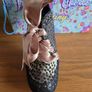 Irregular Choice "Mutiny!" Black & Gold Lace Ribbon Ankle Boots Size Eu39 Uk6 Image 2