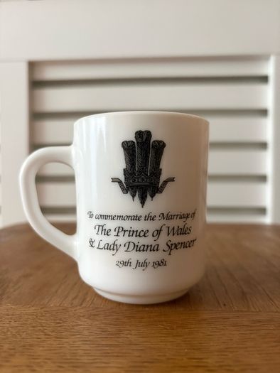 Prince Charles Lady Diana Royal Wedding 1981 Commemorative Plate and Matching Mug Set