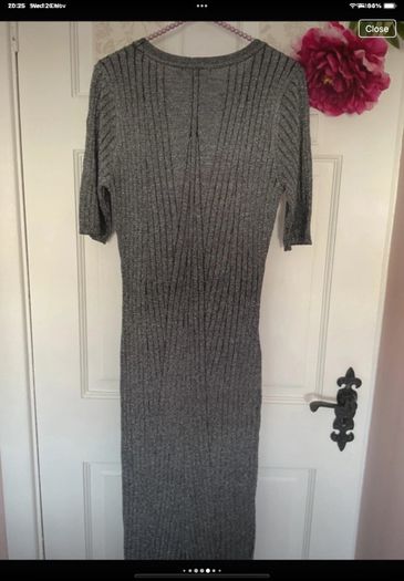dress Bnwt grey short sleeve sparkle dress baloot brand size large