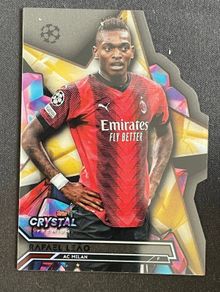 Rafael Leao 2023-24 Topps Crystal Premium Gold Star Die-Cut