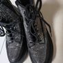 River Island Black/Diamond Patterned Ankle l Boots.  S.39-6. Image 2