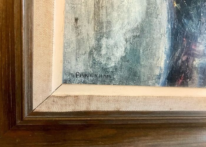 1964 Mid century modernist oil on board by Irish artist Jack Pakenham RUA