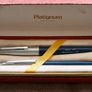 Never Used Vintage Platignum Deluxe 14K Gold Nib Fountain Pen + Ballpoint Set from '70s. Made in England. Image 2