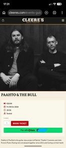 Paahto and The Bull Kilkenny Tickets