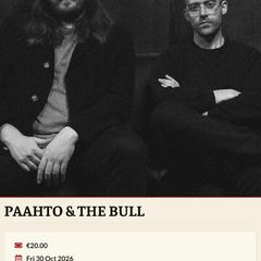Paahto and The Bull Kilkenny Tickets