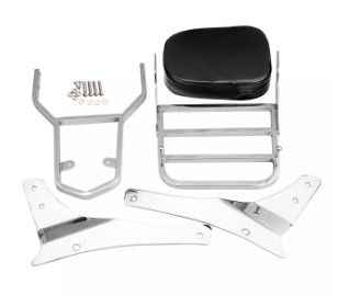 Backrest For Suzuki Intruder Motorcycle Passenger  Bar Luggage Rear Rack