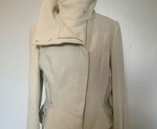 Karen Millen Beige Moleskin Biker Jacket