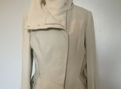 Karen Millen Beige Moleskin Biker Jacket