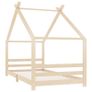 Kids Bed Frame Solid Pine Wood 90x200 cm Image 2
