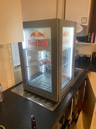 Red bull mini fridge