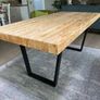 Solid Reclaimed Pine Industrial Style Dining Table 180cm Image 2