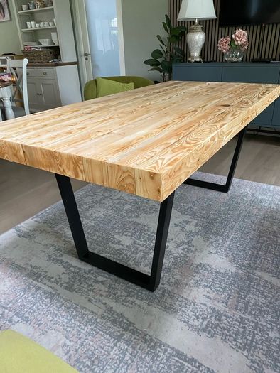 Solid Reclaimed Pine Industrial Style Dining Table 180cm