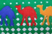 Vintage novelty camel design halter dress 70s