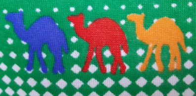 Vintage novelty camel design halter dress 70s