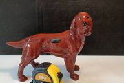 Large Mid Century Coopercraft Red Setter Ceramic
