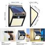 4 Pack 140LED Solar Security Lights Outdoor, Solar Motion Sensor Lights Image 5