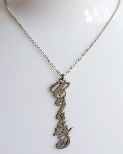 CELINE 925 Sterling Silver Name Necklace