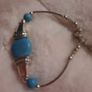 fab vintage style silver and turquoise bracelet Image 3