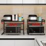 Extendable Microwave Oven Rack 2-Tier Heavy Load Microwave Shelf Image 3