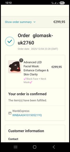red light face mask and neck mask only used 1 time .cost 300e receipt  in add .