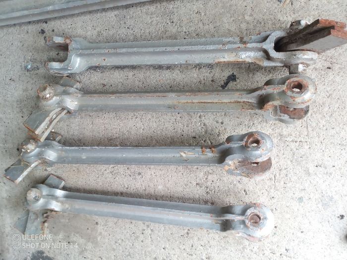 Rare 1859 Victorian Wrought Iron Roof Truss Rods  Salvaged from The Malt House, Dublin (Set of 6)