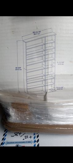 mahogany shelving unit