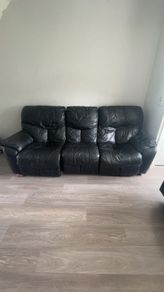 Leather recliner sofa 3 seater 1 seater x2