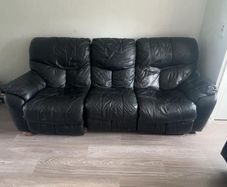 Leather recliner sofa 3 seater 1 seater x2