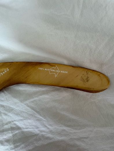 Hand painted Boomerang 100% Australian