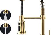NEW SALE | Kitchen Tap, Kitchen Sink Mixer Tap with 360 Degree Swivel Pull Down Sprayer Commercial Kitchen Taps Single Handle Mixer Tap Cold and Hot 3-Modes Spray with Standard Fittings