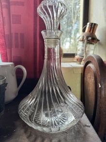 Cut Glass Ships Decanter