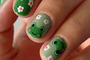 24 pcs Cute Frog Summer Press-On Nails