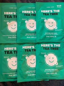 I dew care here's the real tea tree soothing sheet mask brand new 6 sheet masks
